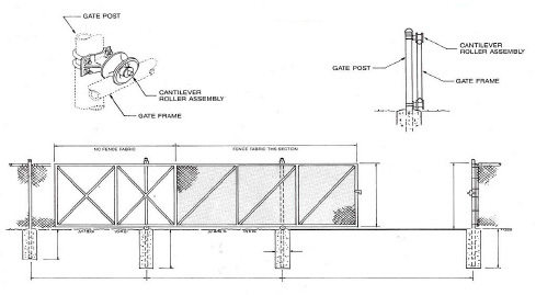 Cantilever Sliding Gate Drawing