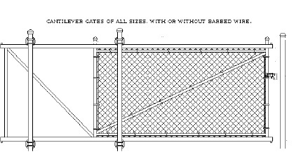 Cantilever Sliding Gate Drawing