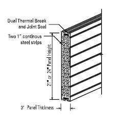 Overhead door with Dual Thermal Brake and Joint Seal