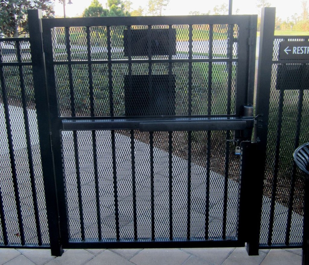Ornamental aluminum fence personnel door