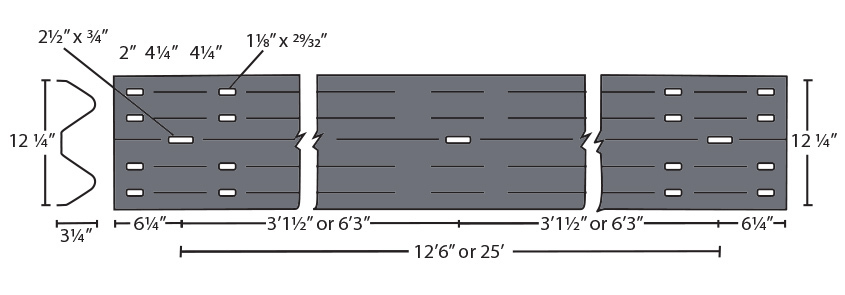 W-beam guard rail