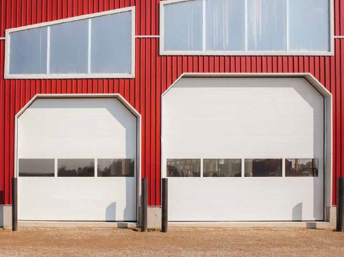 Red Building Sectional Door AM200