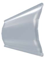 Clear polycarbonate /aluminum with curved design